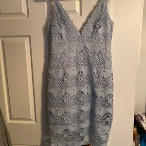 Lulus Blue Lace Midi Dress